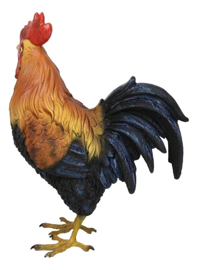 Ebros Gift Rustic Western Proud Country Chicken Rooster Figurine 8" Tall Chickens Roosters Kitchen Desktop Shelf Mantel Decorative Accent Sculpture in Vivid Colors - Image 3
