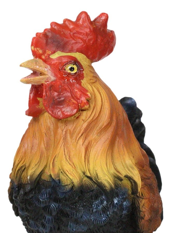 Ebros Gift Rustic Western Proud Country Chicken Rooster Figurine 8" Tall Chickens Roosters Kitchen Desktop Shelf Mantel Decorative Accent Sculpture in Vivid Colors - Image 5