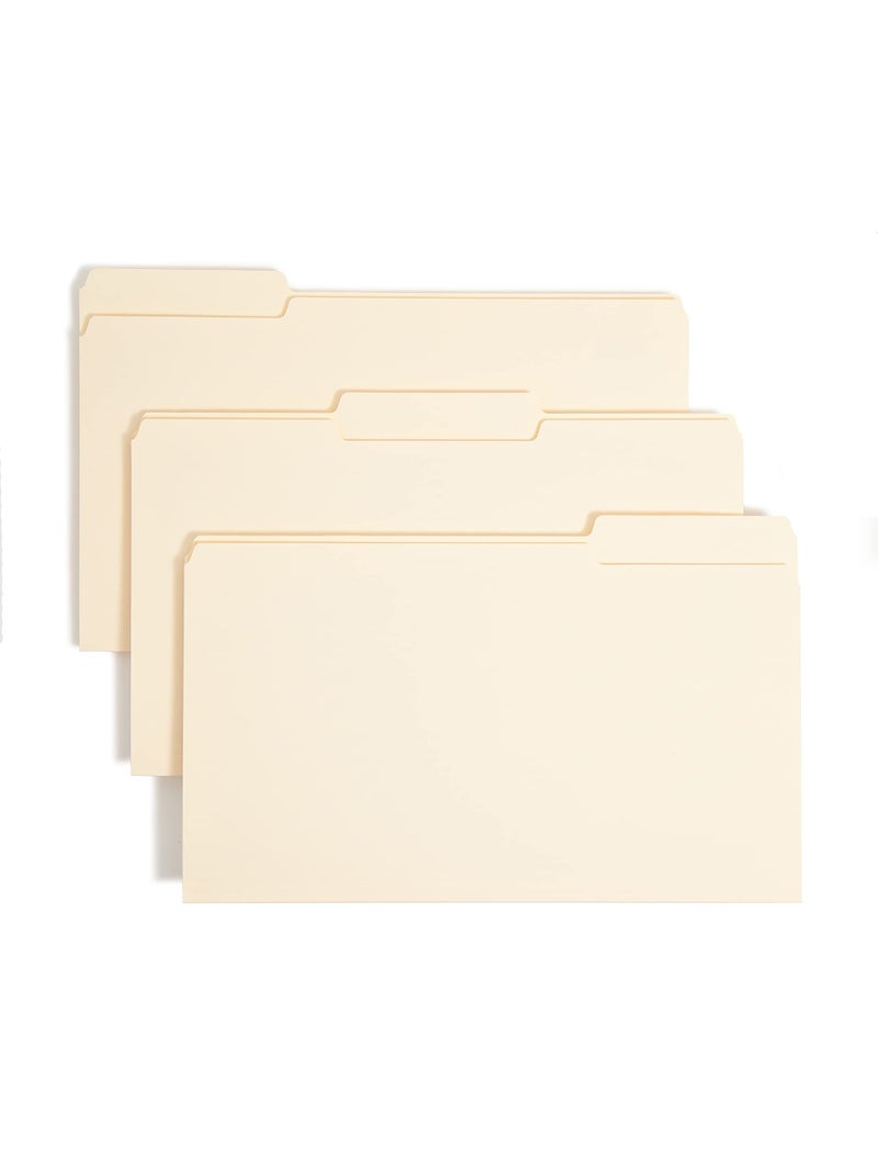 Smead Interior File Folder, 1/3-Cut Tab, Legal Size, Manila, 100 per Box (15230) - Image 1