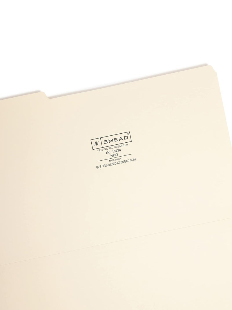 Smead Interior File Folder, 1/3-Cut Tab, Legal Size, Manila, 100 per Box (15230) - Image 3