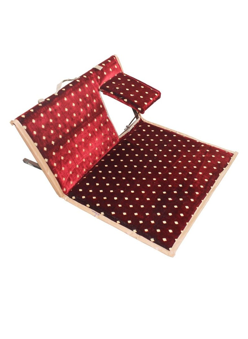 QUTOOB Traditional Arabic Foldable Floor Seating Chair With Armrest And Adjustable Backrest, Perfect For Trips, Camping, Picnics, Gatherings, And Outdoor Enjoyment - Portable and Comfortable Camping Chair - Image 4