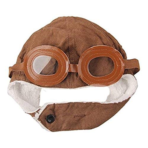 CTKcom 2-Pack Pilot Aviator Fleece Warm Hat Cap with Earmuffs for Kids，2 Pack (Coffee+Black) - Image 2