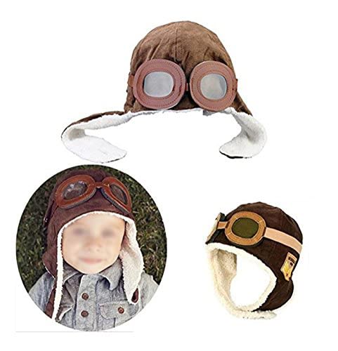 CTKcom 2-Pack Pilot Aviator Fleece Warm Hat Cap with Earmuffs for Kids，2 Pack (Coffee+Black) - Image 5