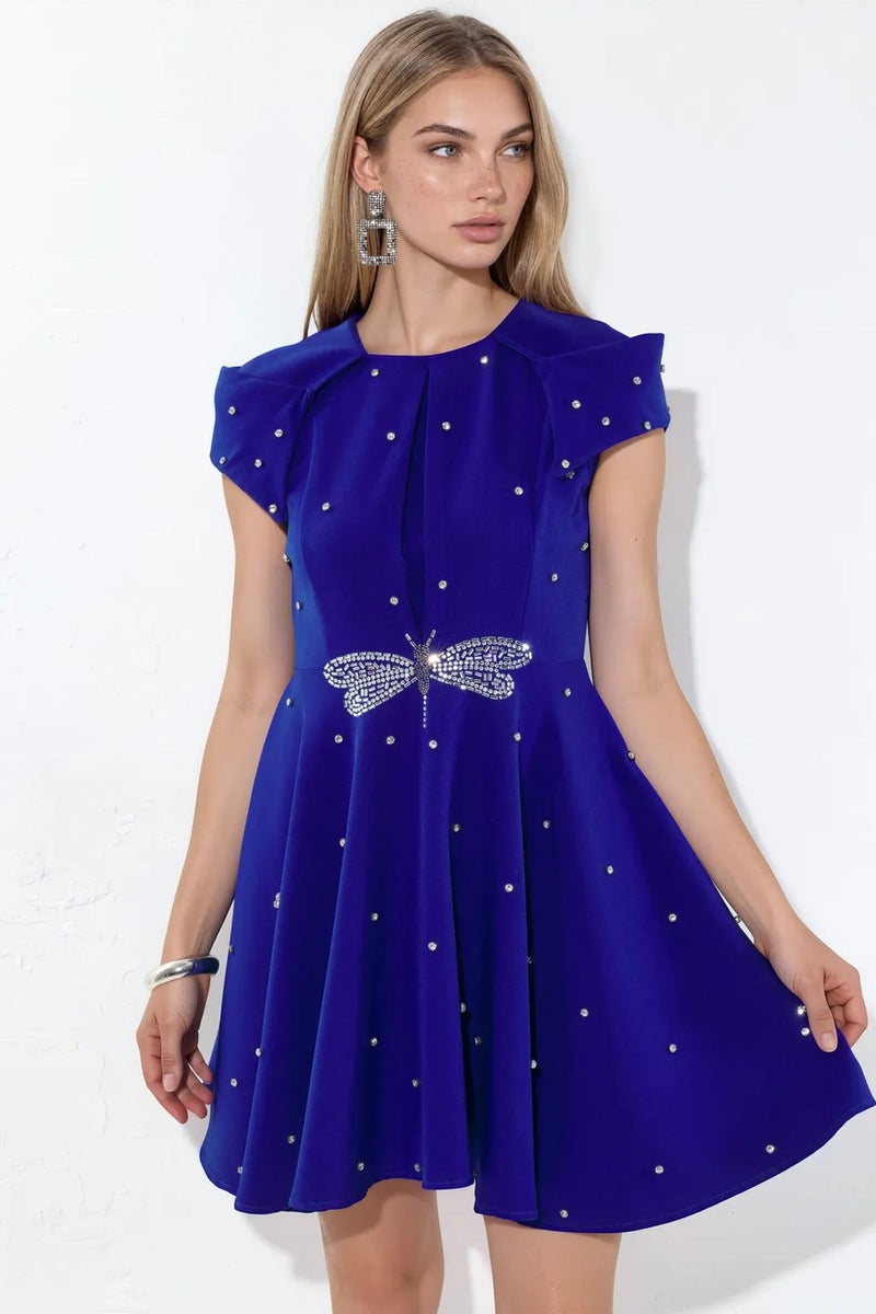 Jennyfer Women's A-line Mini Dress With Sequins - Image 1