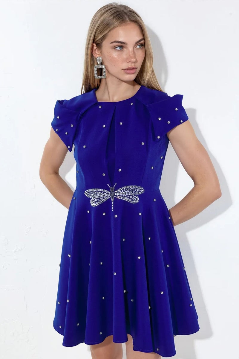 Jennyfer Women's A-line Mini Dress With Sequins - Image 2