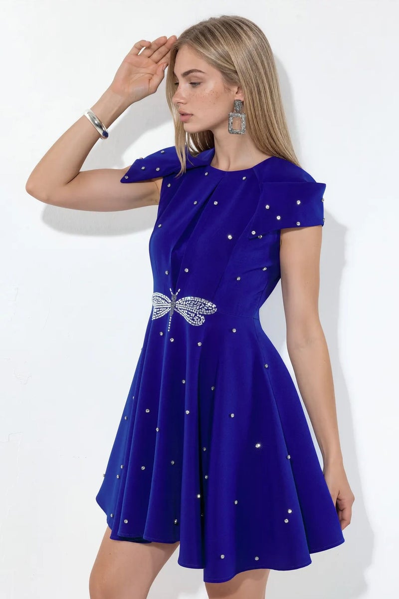 Jennyfer Women's A-line Mini Dress With Sequins - Image 3