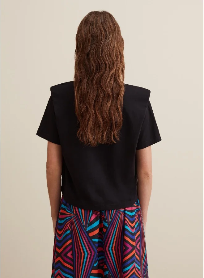 Ovs Ovs Boxy-Fit T-Shirt In Shoulder Straps