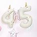 PartyDeco Unicorn Number 5 Balloon PartyDeco 365 Inch Holographic Foil Birthday Balloon 5th Birthday Decorations for Girls Unicorn Party Decor - Image 4