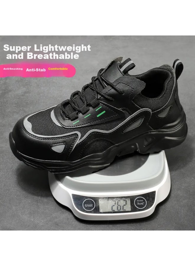 Old housekeeper Laoguanjia Safety Shoes For Women, Small Size, Lightweight, Breathable, Steel Toe, Comfortable, Anti-Smashing, Anti-Puncture, Work Safety Shoes, Solid, Wear-Resistant, Size 34 - Image 4