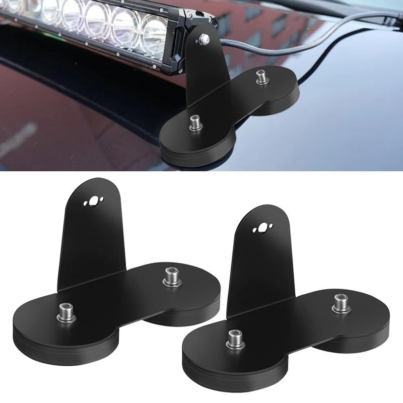 NORTHYUN Magnetic Light Bar Mount No Drilling Waterproof Powerful Sucker Holder Roof Hood Holder for LED Pods Straight Curved Quad Row Light Bar 2PCS