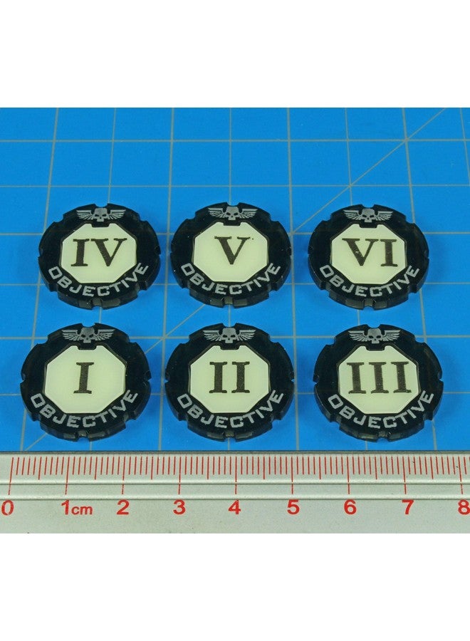 LITKO 2-Tone Objective Token Set | Numbered 1-6 | Compatible with Warhammer 8th Edition | Age of Sigmar | 6 Pack - Image 3