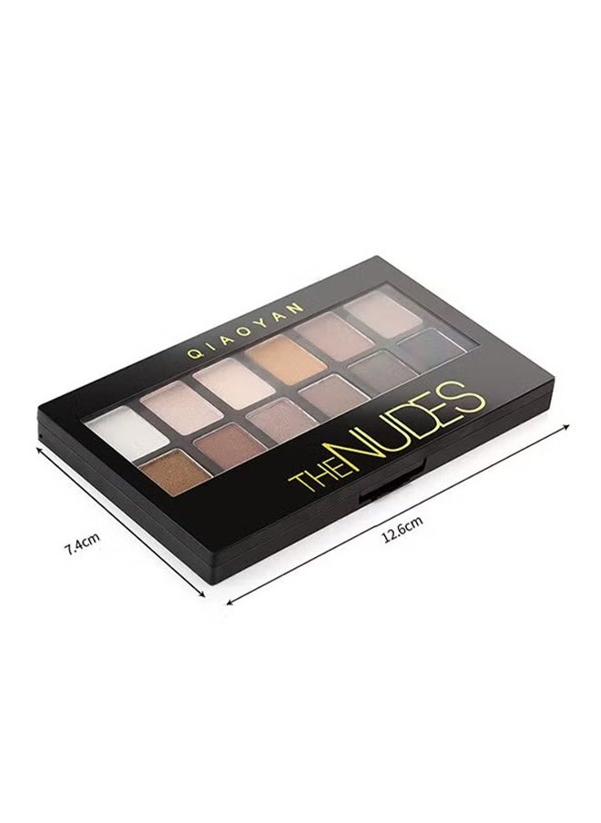 QIAOYAN - 12 Colors The Nudes Eyeshadow ,Shimmer Matte Palette, Waterproof Brown Eyeshadow Series, Matt Powder Pressed Eye Pallet - Image 1