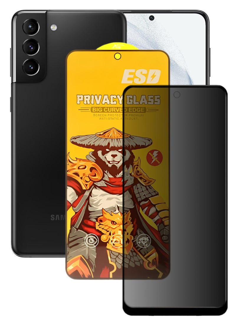 ESD Tempered Dustproof Privacy Glass Screen Protector Compatible For Samsung Galaxy S21 Plus - Image 1