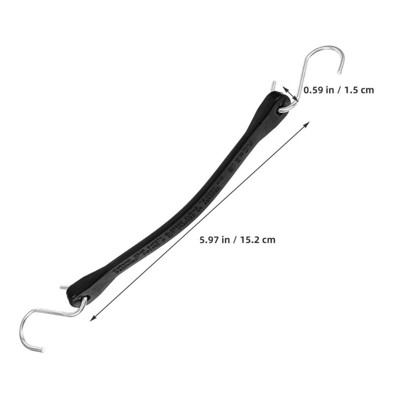 Heavy Duty 27 Inch Elastic Bungee Cord With Dual Metal Hooks And Rubber Tarp Tie Down Strap For Truck Trailer Cargo Securing Outdoor Use - Image 3
