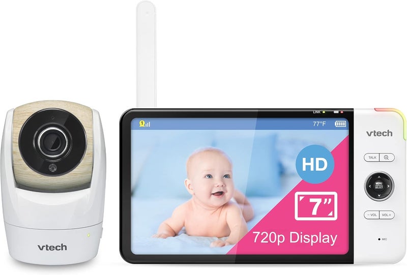 VTech VM919HD Digital Baby Monitor, 7 Inch HD 720P LCD Screen, 360 Degree Camera, Intercom - Image 1