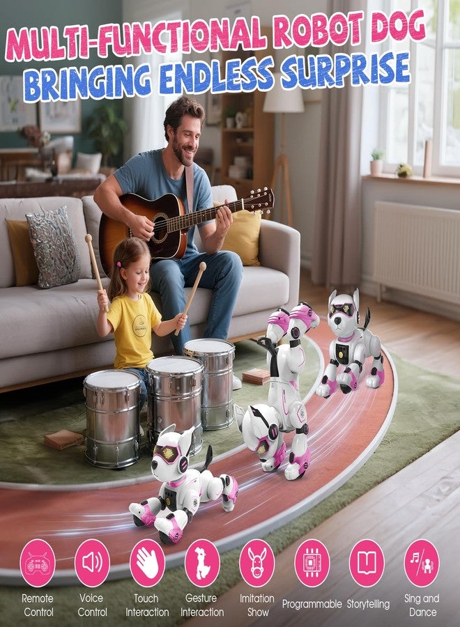 Anysun Robot Dog for Kids, Remote Control Dog with Voice Touch Interaction and lmitation Show, Programmable Gesture Sensing Dog Robot, Singing, Dancing, Talking, Smart Stunt Robot Dog Toy Gift for Boys Girls - Image 2