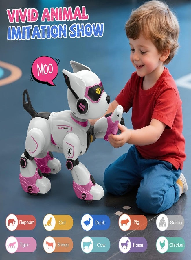 Anysun Robot Dog for Kids, Remote Control Dog with Voice Touch Interaction and lmitation Show, Programmable Gesture Sensing Dog Robot, Singing, Dancing, Talking, Smart Stunt Robot Dog Toy Gift for Boys Girls - Image 5