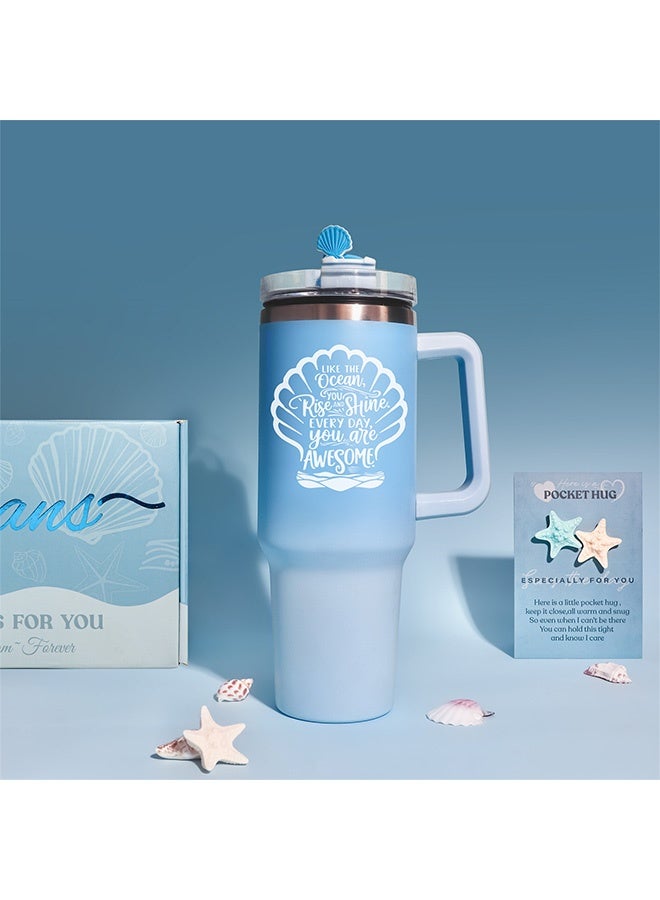 Beauenty Birthday Gifts for Women, Relaxing Spa Gift Basket Set, Unique Gift Ideas for Women, Birthday Gifts for Mom Sister Best Friend Wife, Coworker Teacher Nurse Gifts for Women（Ocean series） - Image 5