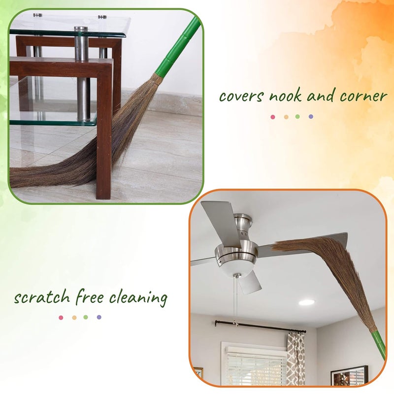 KRV KALIAMMAL Brand BroomsSupreme Quality DUST Free Easy to Clean Best and AffordableIndian Style Plastic Handle Broomstick  - Image 5