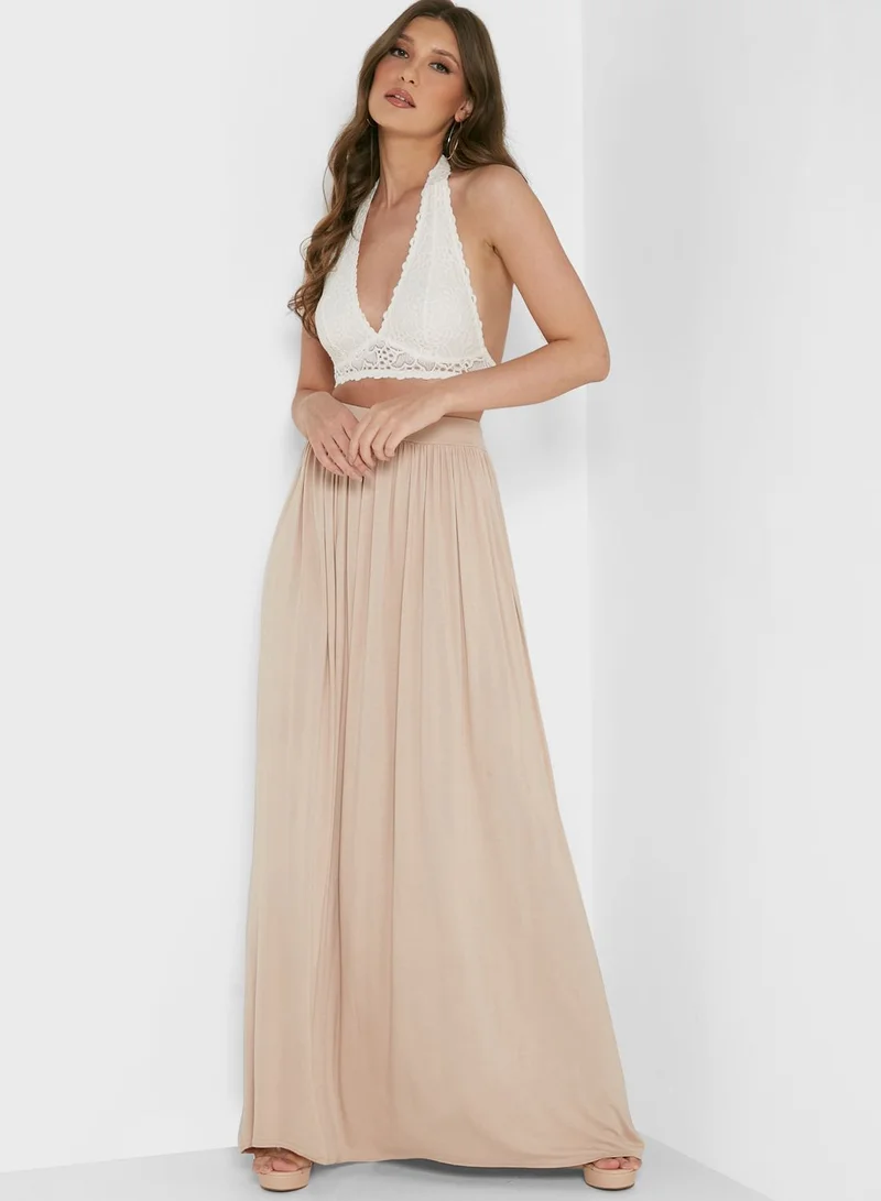 boohoo Pleated Maxi Skirt