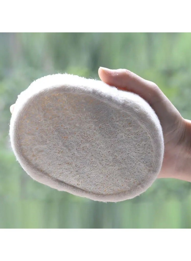 أوريتي كرة استحمام من إسفنجة الليفة الطبيعية، لفرك الطين والرماد من الجسم، وتقشير البشرة وتنقيتها، وتنظيف البشرة الميتة أو الجافة - Image 3