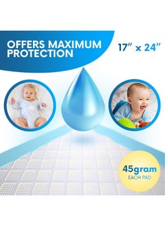 HEALQU Healqu Disposable Baby Changing Pad Liners - 50 Pack, Super Soft, Absorbent and Waterproof - Mess-Free Baby Diaper Changes on Every Surface - 17x24 Inches  - Image 2