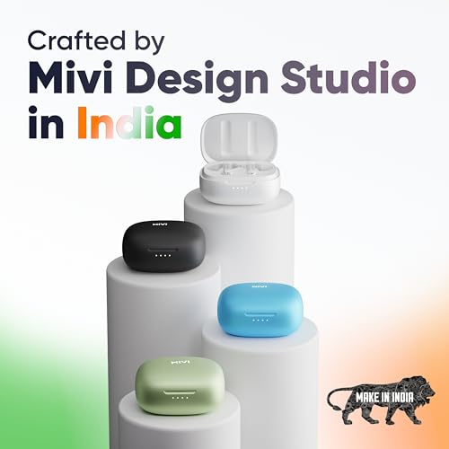 Mivi DuoPods Echo | AI-ENC Calls| IPX 4.0 Earphone Wireless | 13mm Drivers Earbuds | TWS Earphone Wireless with Bluetooth 5.3 | Made in India | 1 Year Warranty | 60 Hours Playtime - Image 4