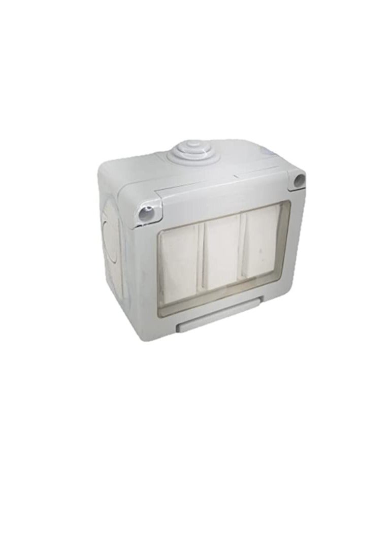 Outdoor Waterproof Weatherproof Switch Socket IP55 Grey 3 GANG 2 WAY SWITCH - Image 2