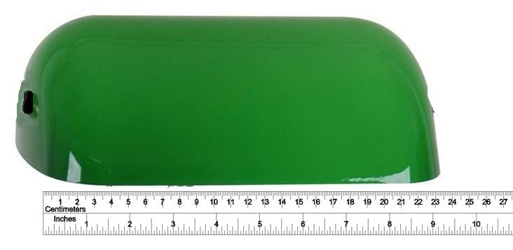 B&P Lamp® Cased Green Glass Lamp Shade Replacement Bankers Lamp or Pharmacy Shade With Bulb - Image 4