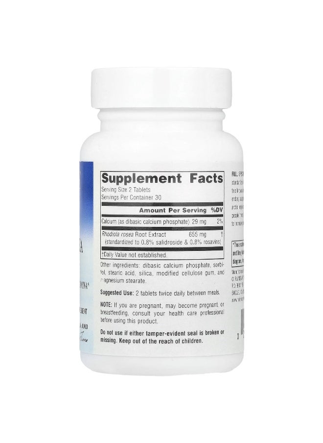 PLANETARY HERBALS Planetary Herbals, Full Spectrum™ Rhodiola Rosea Extract, 655 mg, 60 Tablets (327 mg Per Tablet)  - Image 2