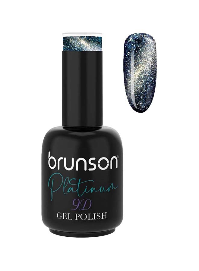 brunson Platinum Cat Eye Shiny Holographic 9D, Glitter Soak Off Gel Nail Polish BSM522 - Image 1