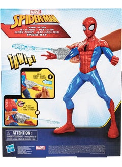 Spider-Man Marvel Spider-Man Kids Toy Thwip Action Figure, 13-Inch-Scale Action Figure, Super Hero Toys for Kids, Ages 5 and Up, Web Blaster Accessories Included  - Image 3