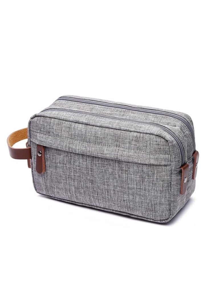 ECVV Toiletry Bag for Men, Travel Toiletry Organizer Case, Water-resistant Dopp Kit Shaving Bag for Toiletries Accessories and Shaving Supplies, Gray - Image 1