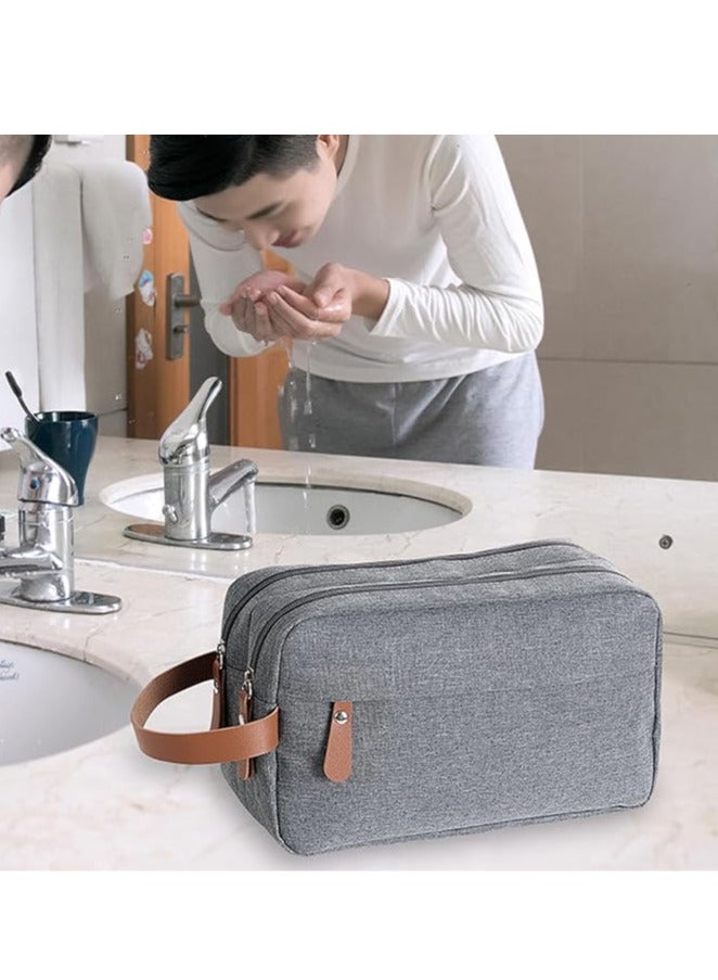 ECVV Toiletry Bag for Men, Travel Toiletry Organizer Case, Water-resistant Dopp Kit Shaving Bag for Toiletries Accessories and Shaving Supplies, Gray - Image 2
