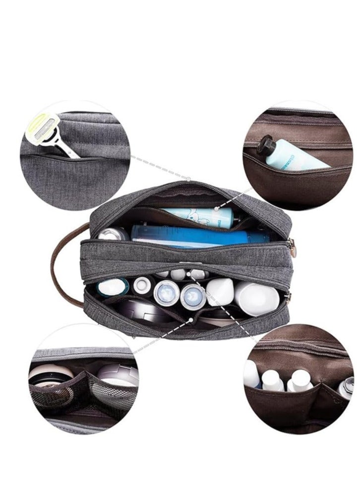 ECVV Toiletry Bag for Men, Travel Toiletry Organizer Case, Water-resistant Dopp Kit Shaving Bag for Toiletries Accessories and Shaving Supplies, Gray - Image 5