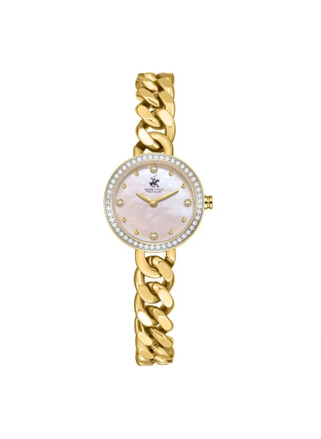 BEVERLY HILLS POLO CLUB BEVERLY HILLS POLO CLUB BP3738X.230 Women's Analog Display Watch & Metal Strap Gold