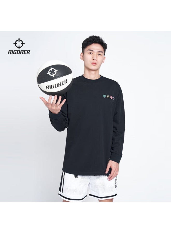 Rigorer Crew Neck Long Sleeve T-shirt  Basketball Sports Training Fashion Embroidered Casual Pullover Sweatshirt - Image 2