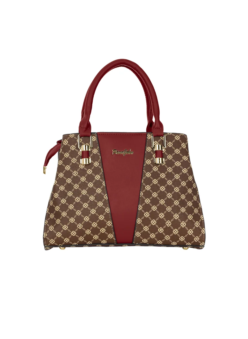 PARAJOHN Para John Women Handbag – PU Leather Structured Tote Bag with Dual Handles & Detachable Strap, Pattern Design
