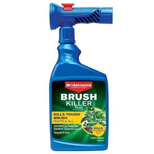 BioAdvanced Brush Killer Plus, Ready-to-Spray Weed Killer, 32 oz â€“ Kills Tough Brush Roots & Poison Ivy - Image 1
