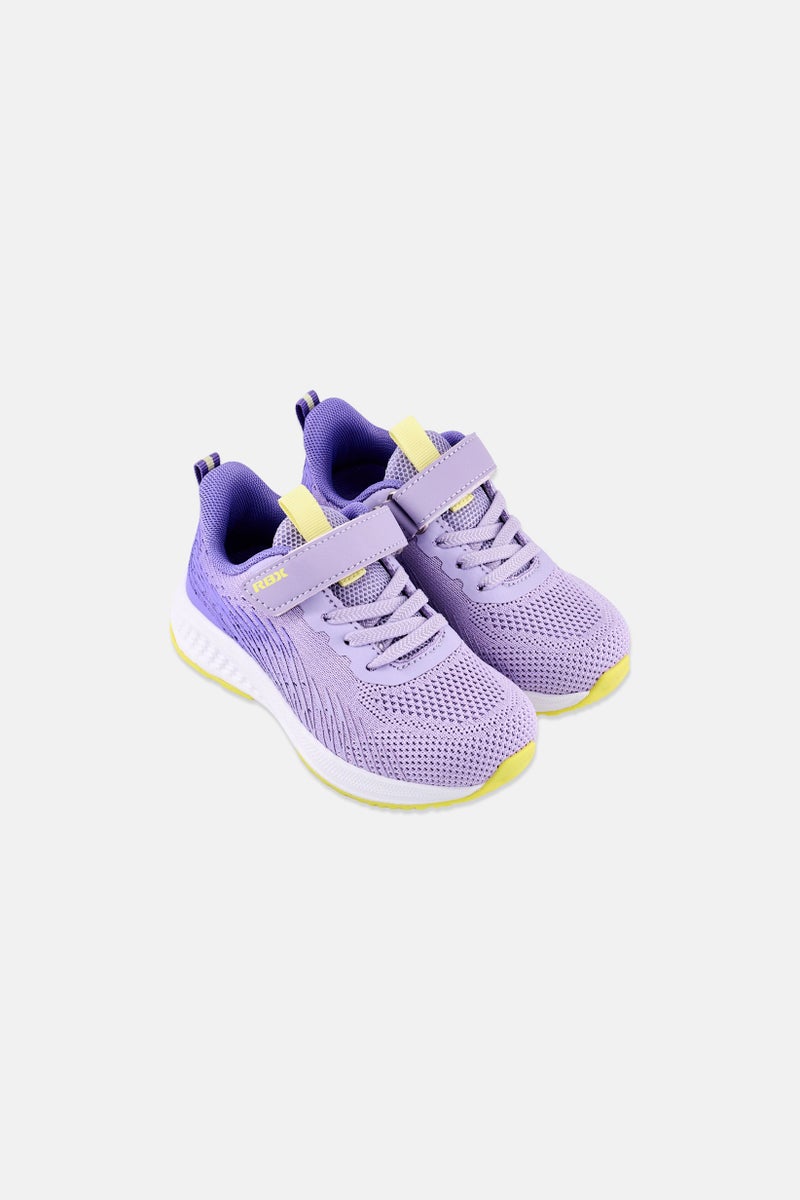 RBX Toddlers Girl Brand Logo Velcro Outdoor Shoes, Lilac - Image 4