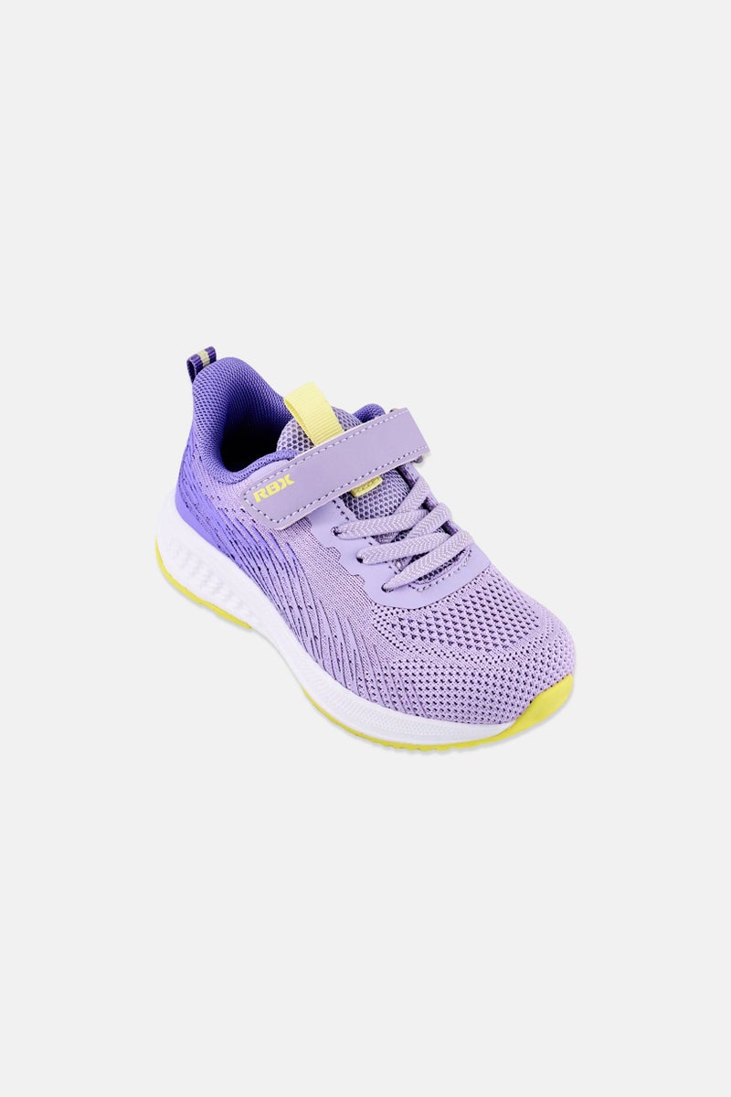 RBX Toddlers Girl Brand Logo Velcro Outdoor Shoes, Lilac - Image 1