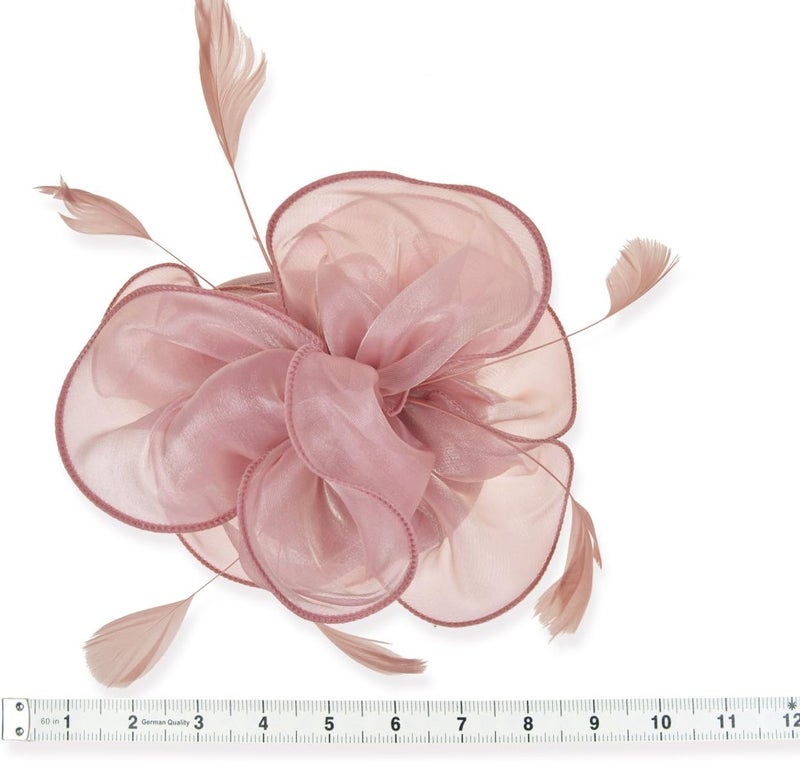 DRESHOW Fascinators Hat Flower Mesh Ribbons Feathers on a Headband and a Clip Tea Party Headwear for Girls and Women - Image 3