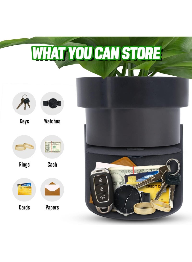 Relex Flower Pot Diversion Safe with Key Lock, Secret Hidden Safe Lock Box, Perfect for Hiding The Valuables Inside Flower Pot's False Bottom, Plants Not Include - Image 3