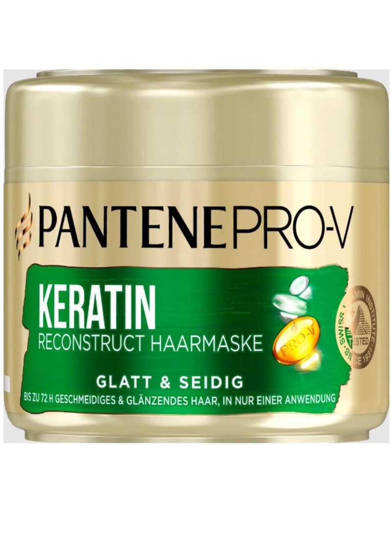 Pantene Pro-V Glatt & Seidig Keratin Reconstruct Haarmaske 300ml  - Image 2