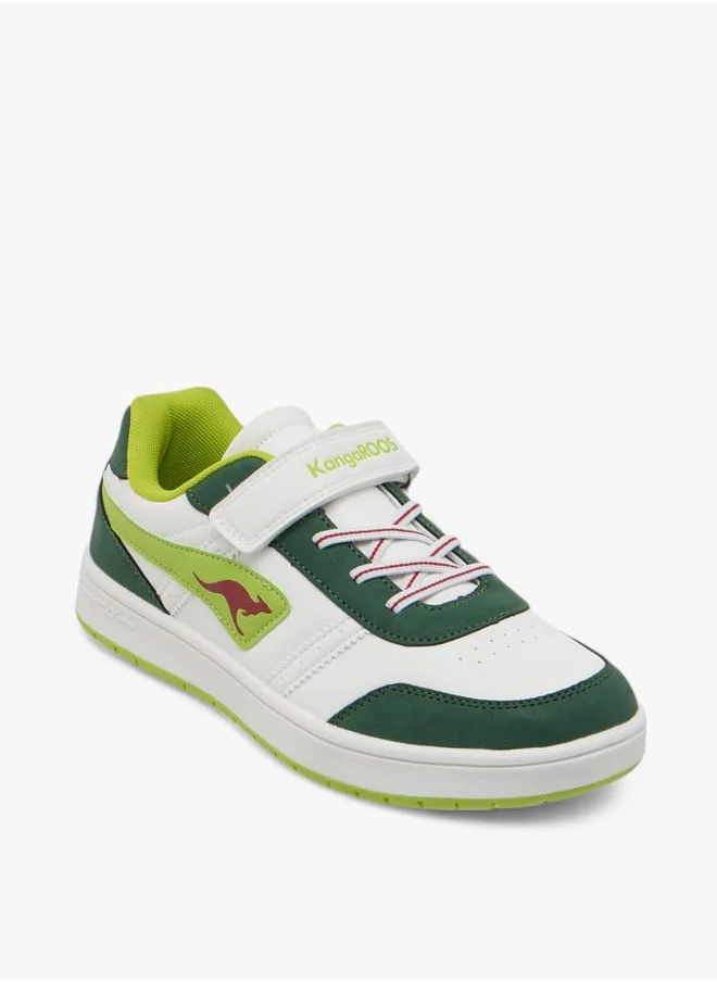 كانغاروس Women's Logo Detail Sneakers With Hook And Loop Closure