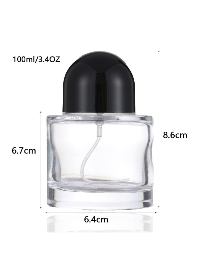 Enslz زجاجة عطر فارغة قابلة لإعادة التعبئة 100 مل 34 أونصة مع بخاخ أسود - Image 4