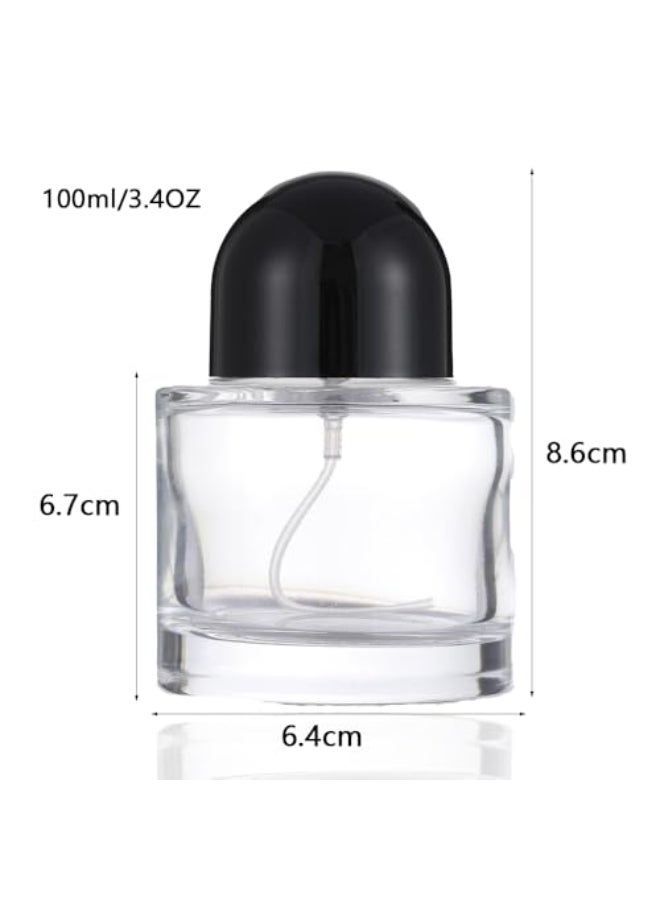 Enslz زجاجة عطر فارغة قابلة لإعادة التعبئة 100 مل 34 أونصة مع بخاخ أسود - Image 3