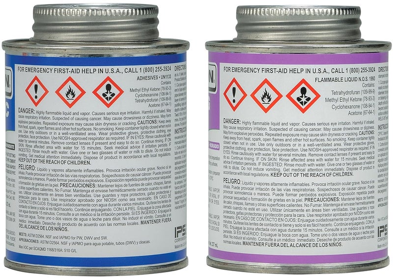 WELDON 15900 Twin Pack 780 PVC Regular-Bodied Plumbing Solvent Cement and Purple Plumbing Primer - Image 4