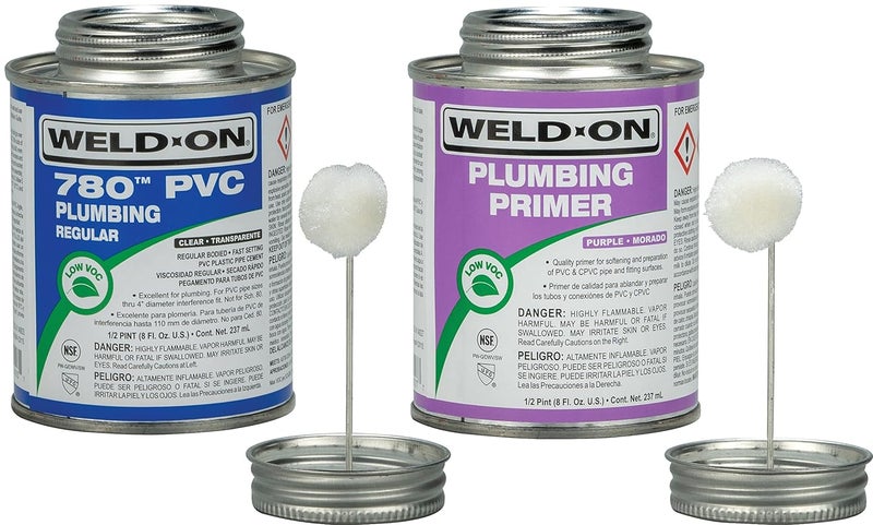 WELDON 15900 Twin Pack 780 PVC Regular-Bodied Plumbing Solvent Cement and Purple Plumbing Primer - Image 5