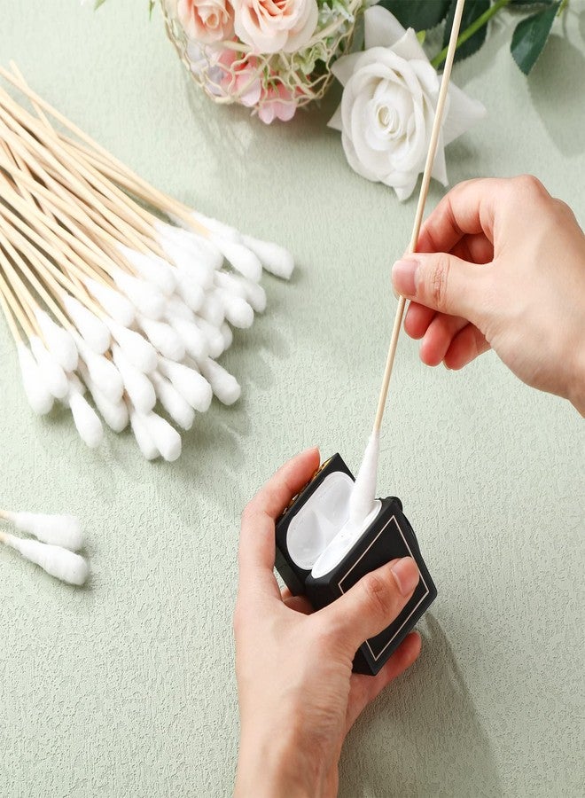 Zhehao 300 Pcs 8 Inch Large Cotton Swabs with Bamboo Handle Oversized Extra Long Cotton Tipped Applicators with Large 1/2" Diameter Ear Swabs for Wound Cleaning, Makeup - Image 5